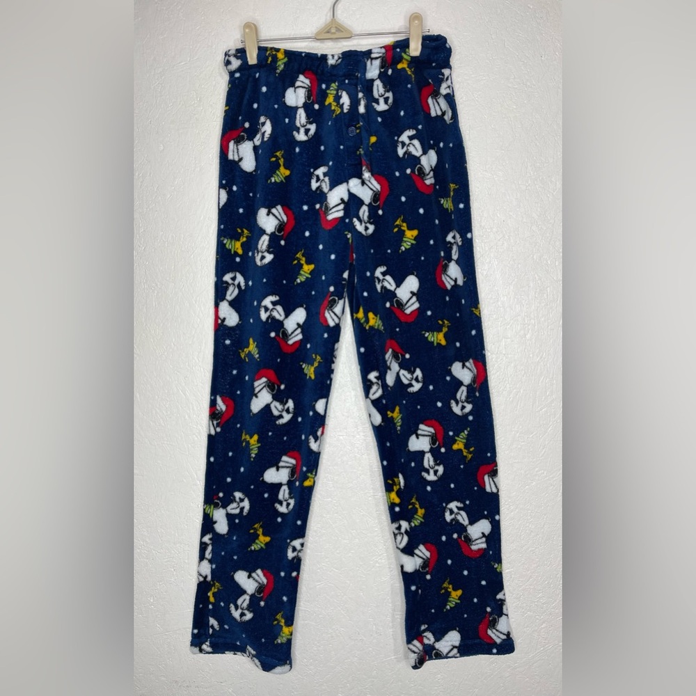 Peanuts Blue Pajama Pants with Snoopy and Woodstock